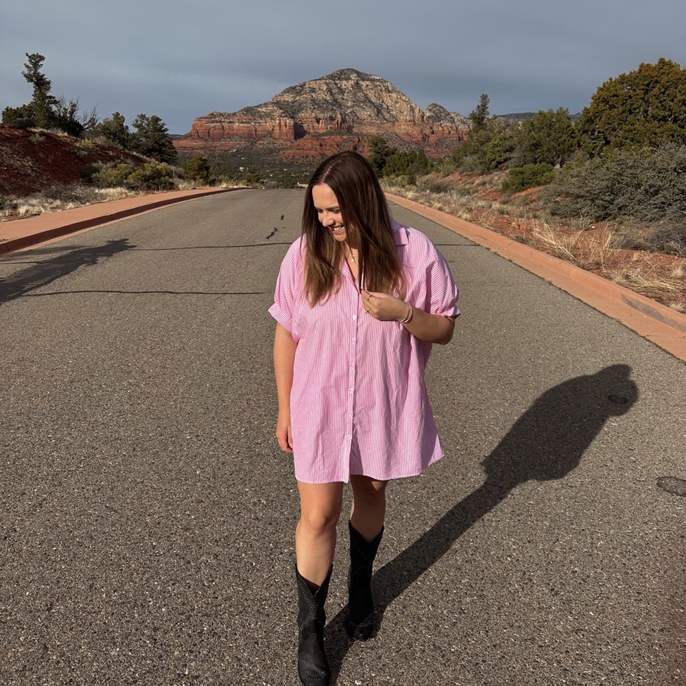 Pink shit dress